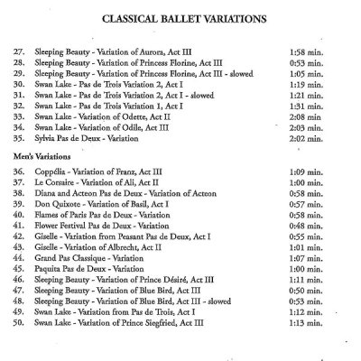 画像2: Classical Ballet Variations　ヴァリエーションCD