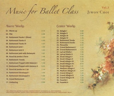 画像1: Music for Ballet Class Vol.3 　レッスンCD