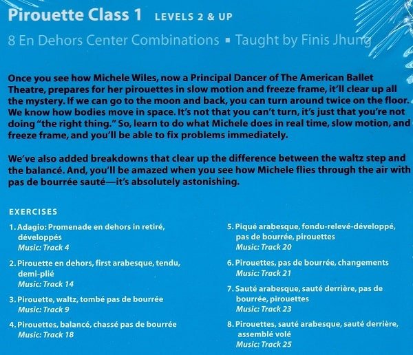 画像2: Finis Jhung レッスンDVD / ピルエット クラス 1 (2)