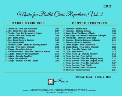 画像2: Music for Ballet Class - Repertoire Vol.2　3枚組 レッスンCD