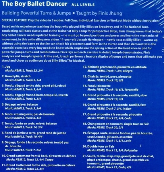 画像2: Finis Jhung レッスンDVD /ボーイ バレエダンサー (2)