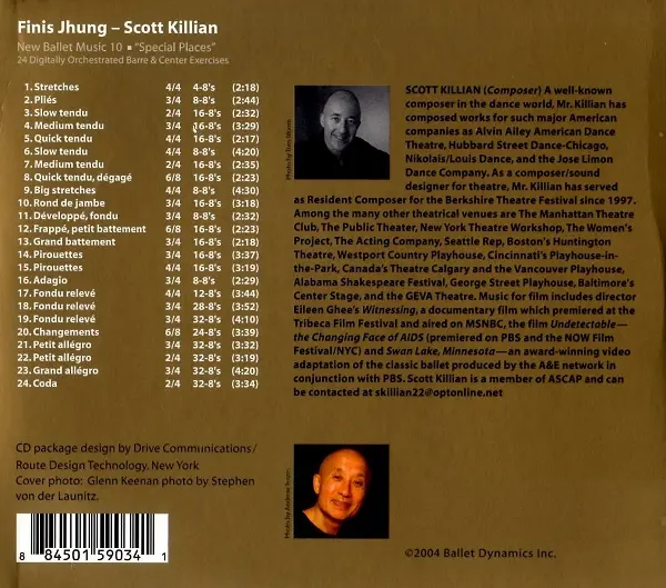 New Ballet Music 10 "Special Places" バレエレッスンCD　トラックリスト