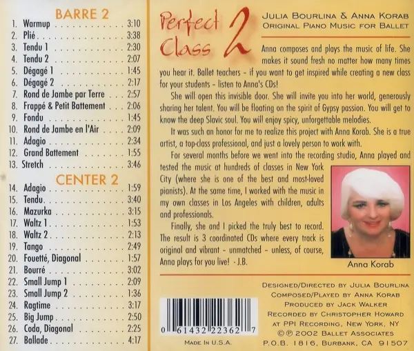 Perfect Class 2 バレエレッスンCD　トラックリスト