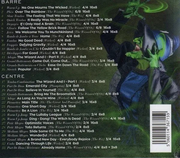 Journey to OZ バレエレッスンCD　トラックリスト