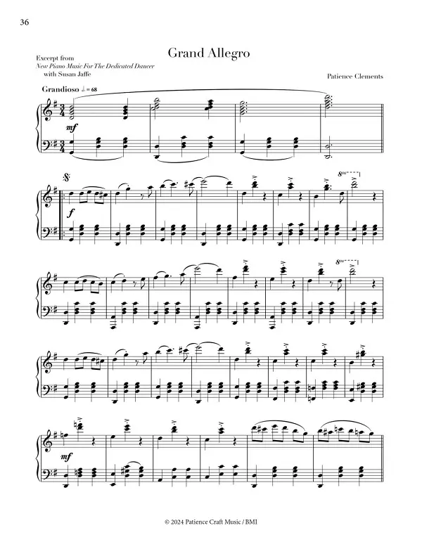 New Piano Music for Ballet Class 楽譜サンプル