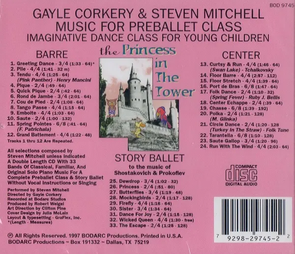 Princess in the Tower　バレエレッスンCD　トラックリスト