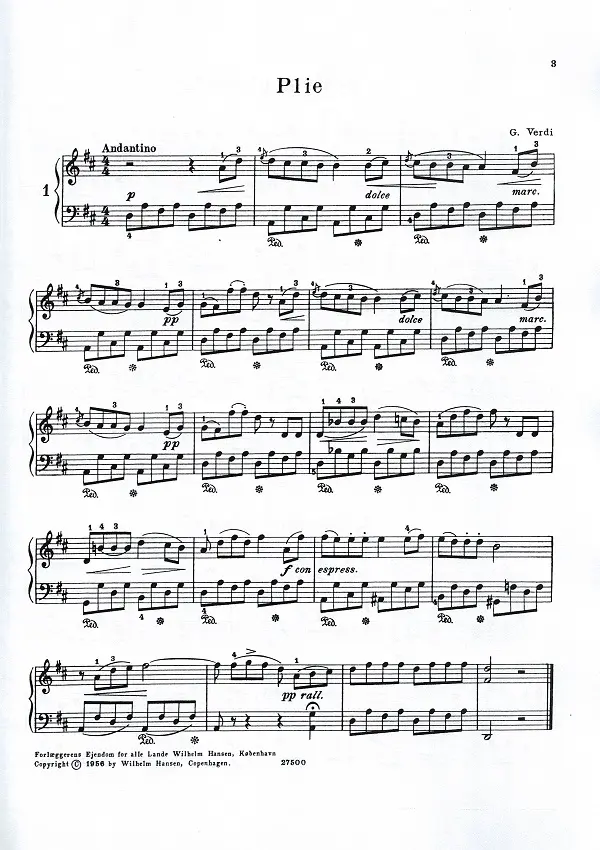 The First Step in Ballet 楽譜サンプル