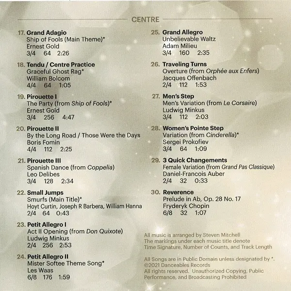 The Next Chapter　レッスンCD　トラックリスト2