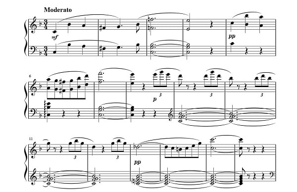 バレエ バリエーション曲集 ピアノソロ　Vol.1　キトリの友人のバリエーション 楽譜サンプル