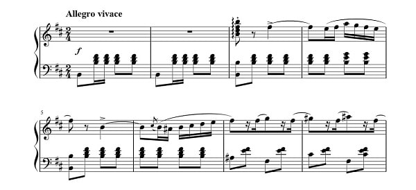 バレエ バリエーション曲集 ピアノソロ　Vol.3　キトリのバリエーション 楽譜サンプル 