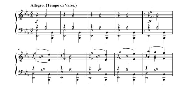 バレエ バリエーション曲集 ピアノソロ　Vol.3　リラの精のバリエーション（金の精） 楽譜サンプル