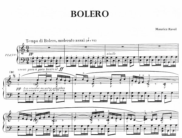 ボレロ　楽譜サンプル
