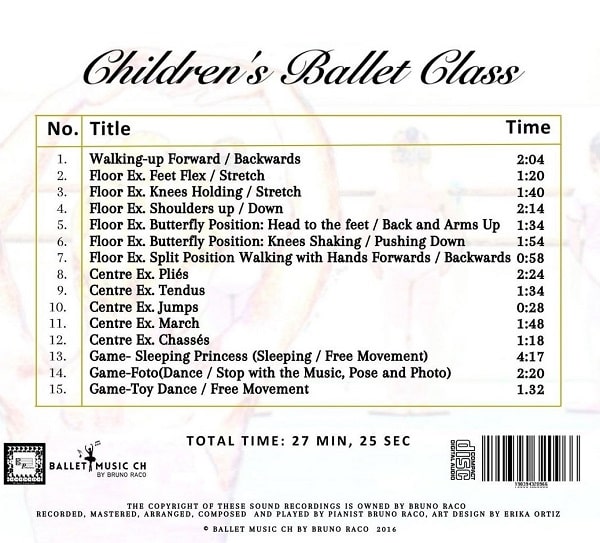 Children’s Ballet Class　バレエレッスンCD　トラックリスト