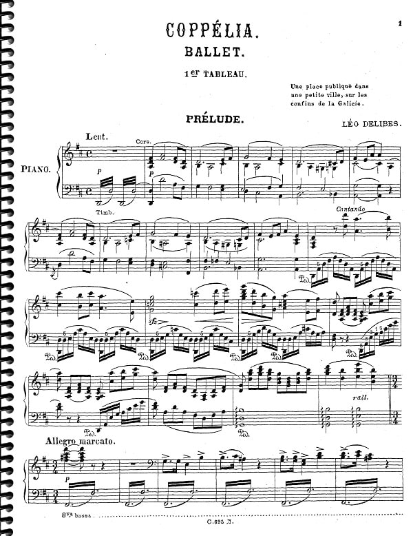 コッペリア　楽譜　全幕　ミュゼ・ドュ・バレエ