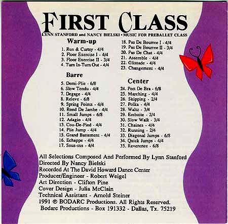 First Class Vol.1　バレエレッスンCD　トラックリスト