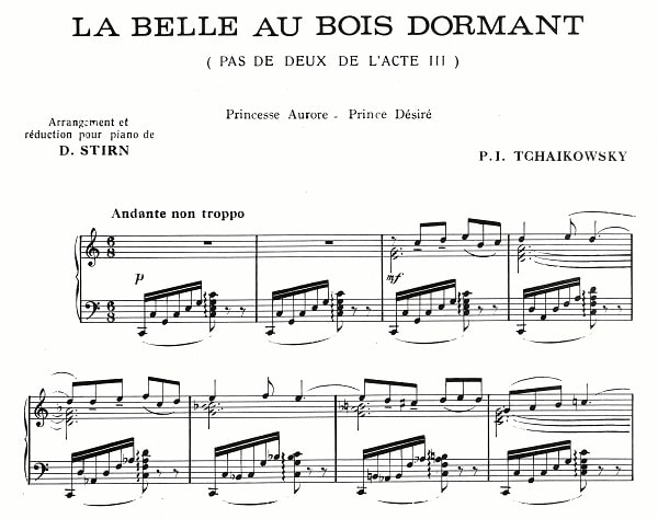 眠りの森の美女 グラン・パ・ド・ドゥ （第三幕）　楽譜サンプル1
