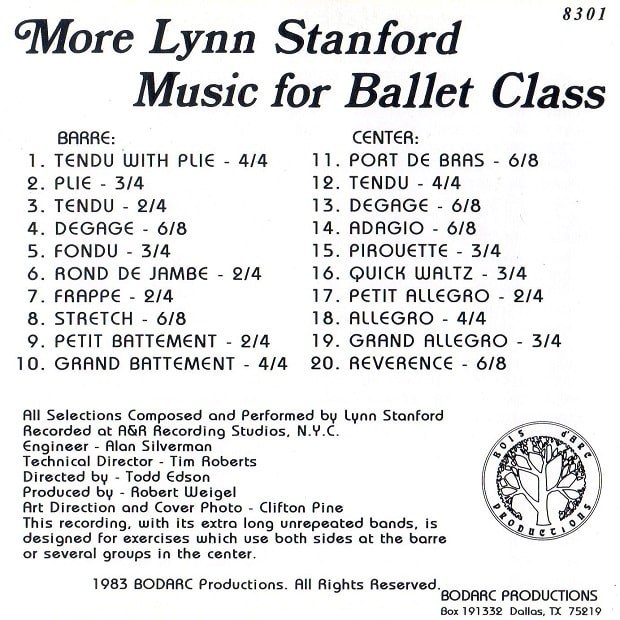 More Lynn Stanford § Music for Ballet Class　レッスンCD