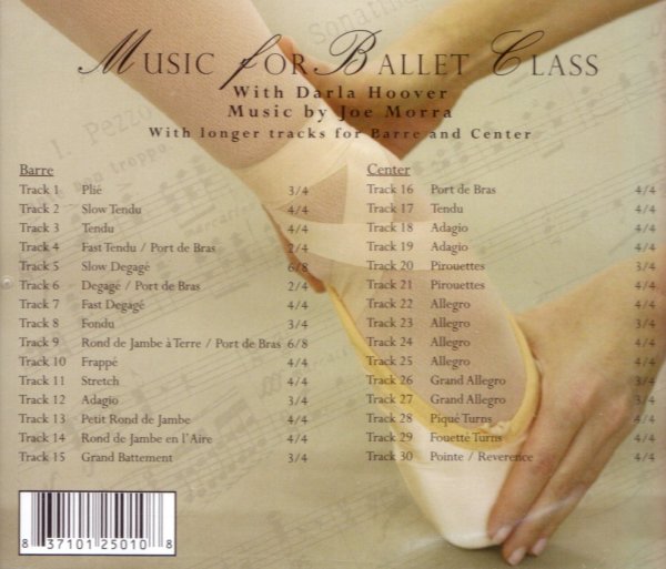 Music for Ballet Class　バレエレッスンCD　トラックリスト