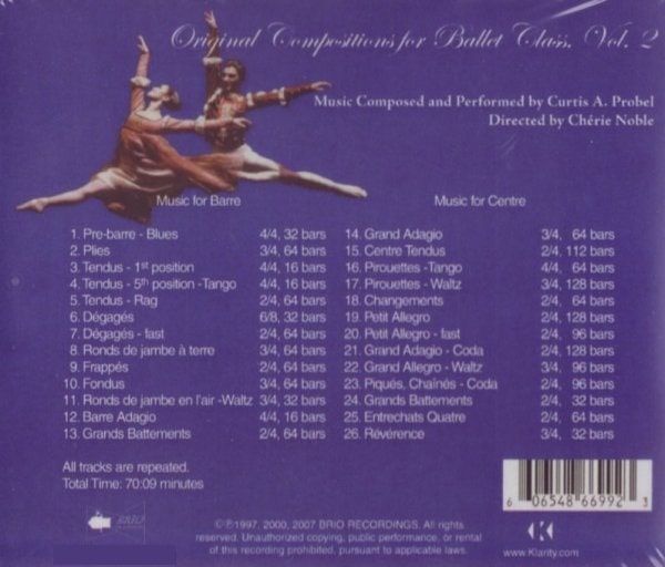 Original Compositions For Ballet Class, Vol.2 バレエレッスンCD　トラックリスト